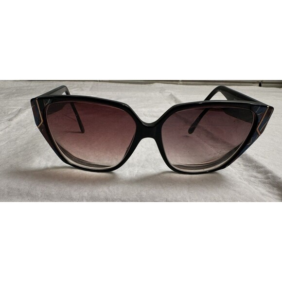 LUXOTTICA SUNGLASSES 1412 UV GARD PEARL BLACK ITALY - FRAMES‎ ONLY - Picture 8 of 13